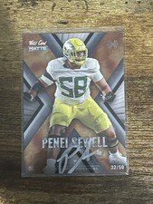 2021 Wild Card Matte Penei Sewell Rookie On Card Auto /50 RC SSP #MRHR-17. rookie card picture