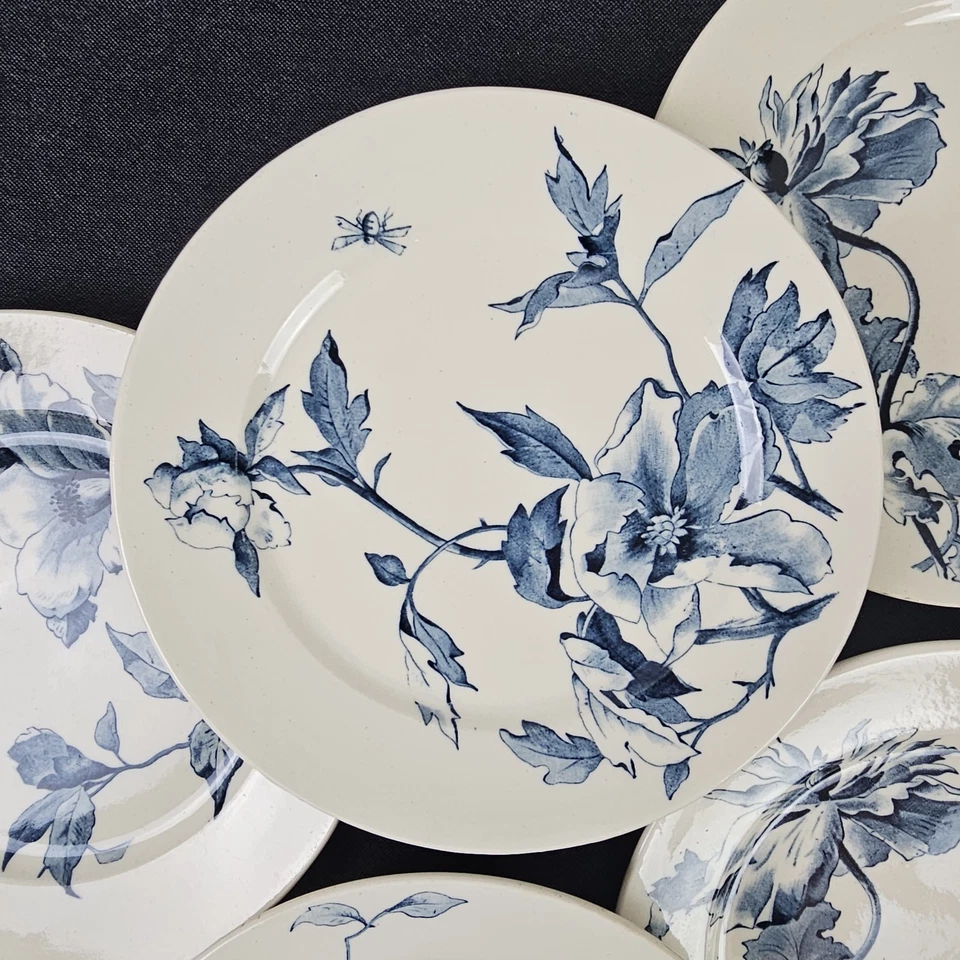 Assiettes A Dessert Service Été De Gien Faïence Ancienne - Photo 3/4