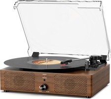 Tocadiscos De Vinilo Con Receptor Bluetooth Incorporado y Altavoces Tornamesa