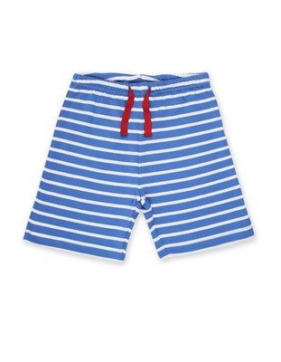 Toby Tiger Shorts aus Bio-Baumwolle, blau-weiß gestreift
