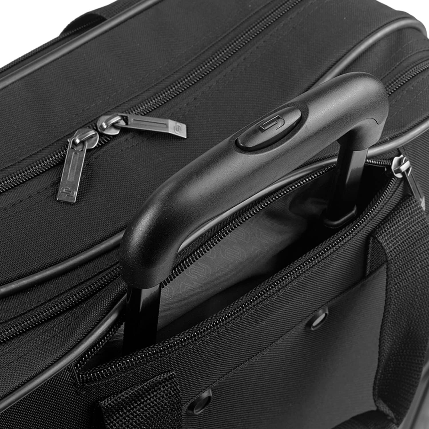 17.3" Rolling Laptop Bag with Wheels - Travel Wheeled Briefcase, Black
