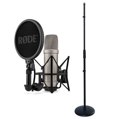 Rode NT1 5th Generation Studio-Mikrofon mit geradem Mikrofonständer