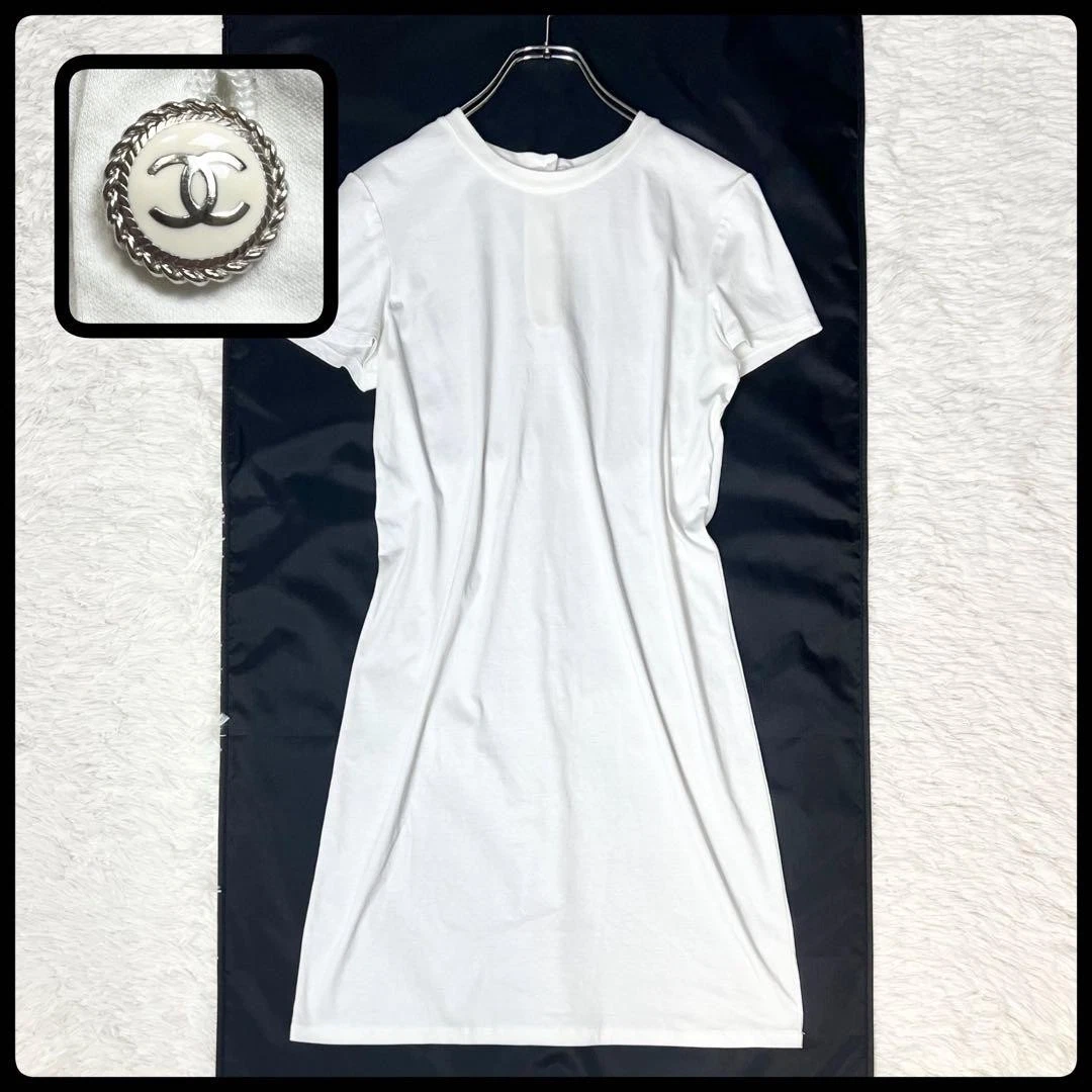 Chanel — Chanel Summer Dress Cotton P57567 Size:S White good condition SK1669