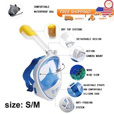 US Snorkel Scuba Full Face Mask Swimming Underwater Diving Masks For Adults S/M