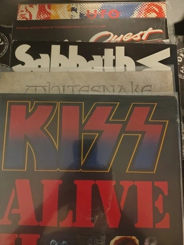 Hard Rock 70s-80s Vinyl LP LOT~KISS, BLACK SABBATH, WHITESNAKE, UFO & MORE