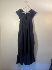 Old Navy Gauze V-Neck Navy Maxi Dress Size Medium