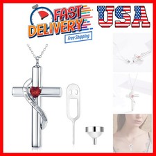 Cremation Jewelry for Ashes, Sterling Silver Urn Necklace for Ashes Women Men...