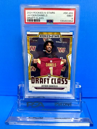 Jayden Daniels (RC) PSA Graded 9 ! 2024 Panini Rookies & Stars - Draft Class 🏈