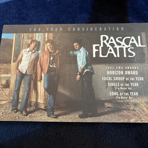 Rare RASCAL FLATTS  2002 Grammy Promo Flyer With CD NM