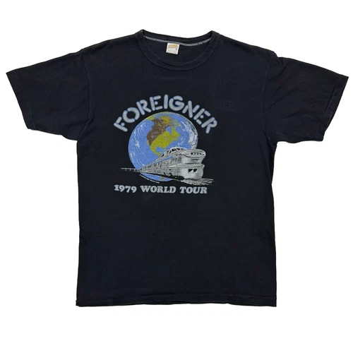 Foreigner World Tour Shirt Sportswear Tag Winte 1970s vintage concert t-shirt, vintage, single stitch, B+ condition