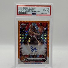 2023-24 Topps Chrome  Auto Scoot Henderson #CG-SH Orange Geometric Refractor /25