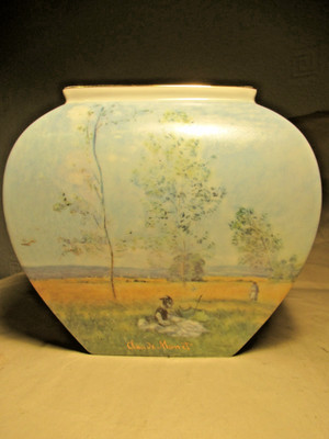 GOEBEL ARTIS ORBIS Porzellan Vase Claude Monet ''L'ete'' 15 x 15 cm 2880/3000
