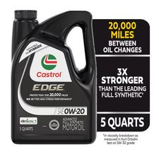 Castrol EDGE 0W-20 Advanced Full Synthetic Motor Oil 5 Quarts API SQ Dexos1 Gen3 18.39 per gallon