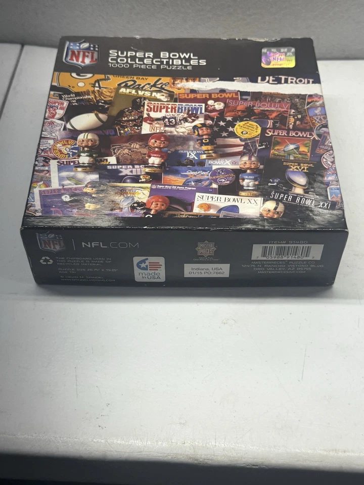 NFL Puzzle FOOTBALL FANTASY Super Bowl Collections Bobbleheads 1000 pcs Jigsaw - Image 2 of 4