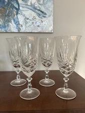 Noritake Hampton Hall Crystal iced tea Ice (wine) Goblets 8-1/2" Set / 4 Glasses