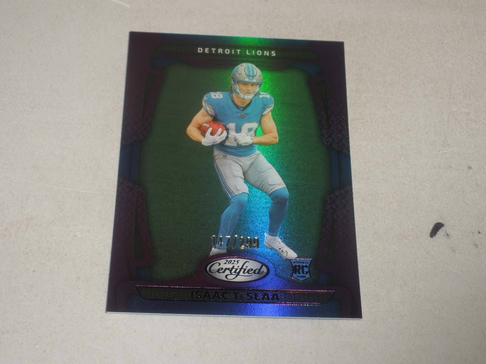 2025 Panini Certified Mirror Purple #162 Isaac TeSlaa 147/299 Rookie RC