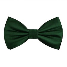 Pre-tied Adjustable Bow Tie for Men Formal Solid Tuxedo Bow Tie 158-dark Green