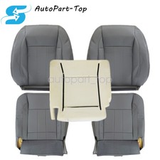 For 2006 2007-2009 Dodge Ram 1500 2500 3500 Laramie Leather Seat Cover Gray D5