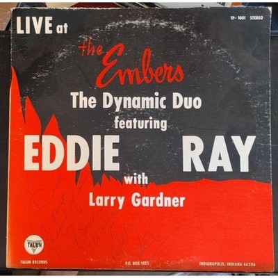 Vitnage Vinyl Record '' Live at The Embers The Dynamic Duo - Eddie Ray'' Autograph