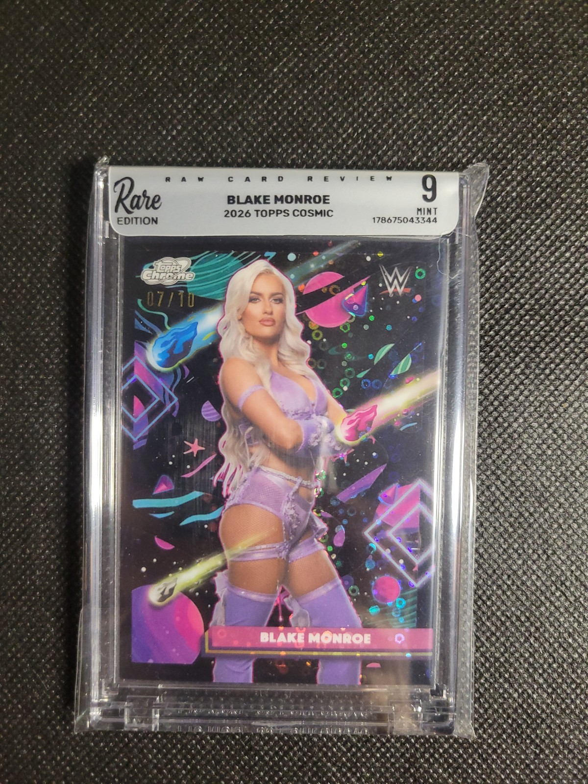 🔥Topps 2026 Cosmic Chrome WWE Blake Monroe  /10 Black Eclipse Refractor!!🔥#112