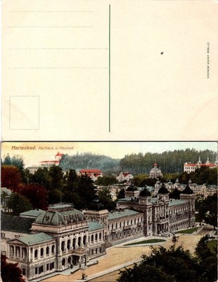Vintage Marienbad Kurhaus und Neubad Postcard Ottmar Zieher Munich Unposted