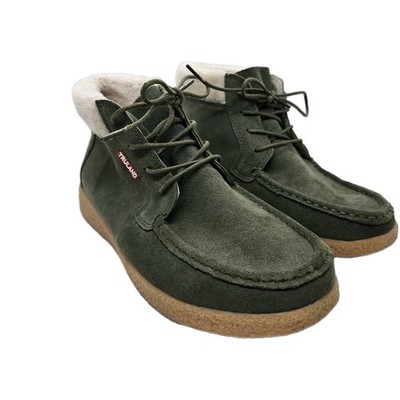 Womens Fur Lined Truland Green Boot Shoes Size 9.5 Very Good