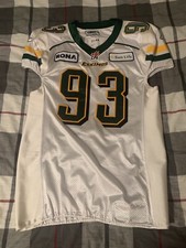 Reebok Edmonton Eskimos #93 Lee Robinson 2011 Season Jersey White Size 44 CFL