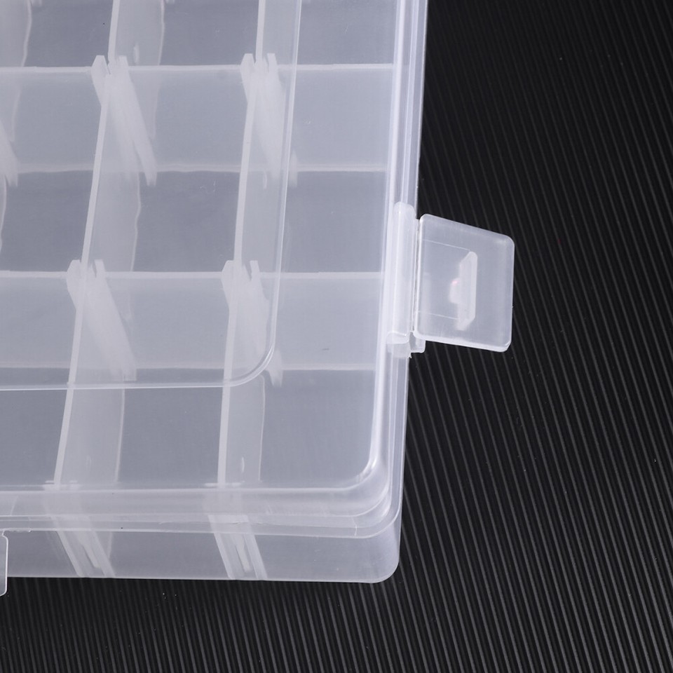 Portable Storage Jewelery Clear Jewelry Box Grid Earring Container Case