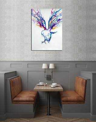 1 Pc Framed Eagle Painting Canvas One Piece Canvas Eagle On Wall Art For Offic Ebay