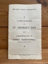 Boy Scouts  Form Service St Georges Day Commemoration of Robert Baden - Powell