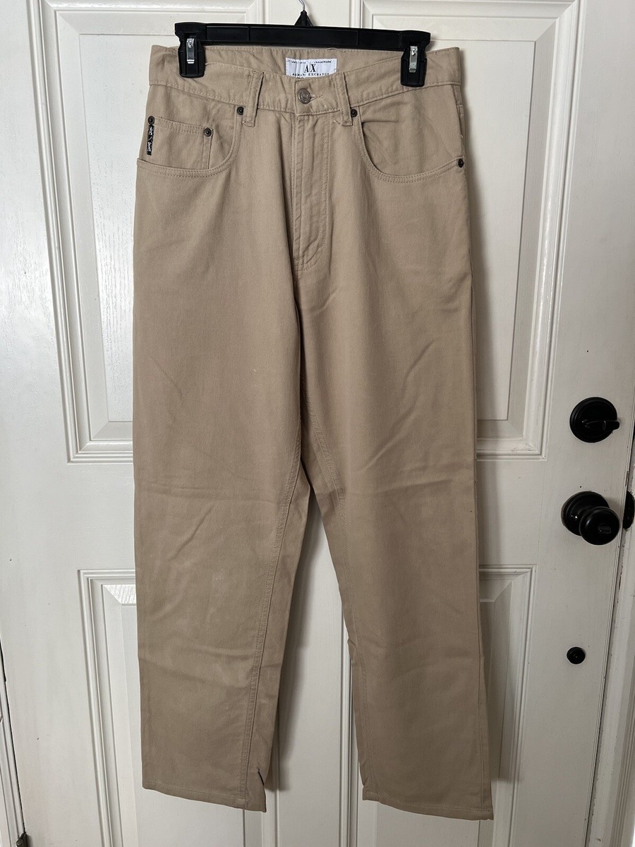 Armani / A/X Vintage 90s pants - Khaki slim straight leg 31