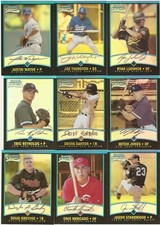 RYAN LUDWICK JOE THURSTON ROOKIE REFRACTOR 2001 BOWMAN CHROME SET 53 CARD LOT
