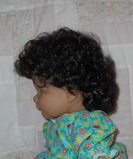 Bell SHARLENE Doll Wig SIZE 13/14 Runs Small DARK BROWN Full Head Loose Curls