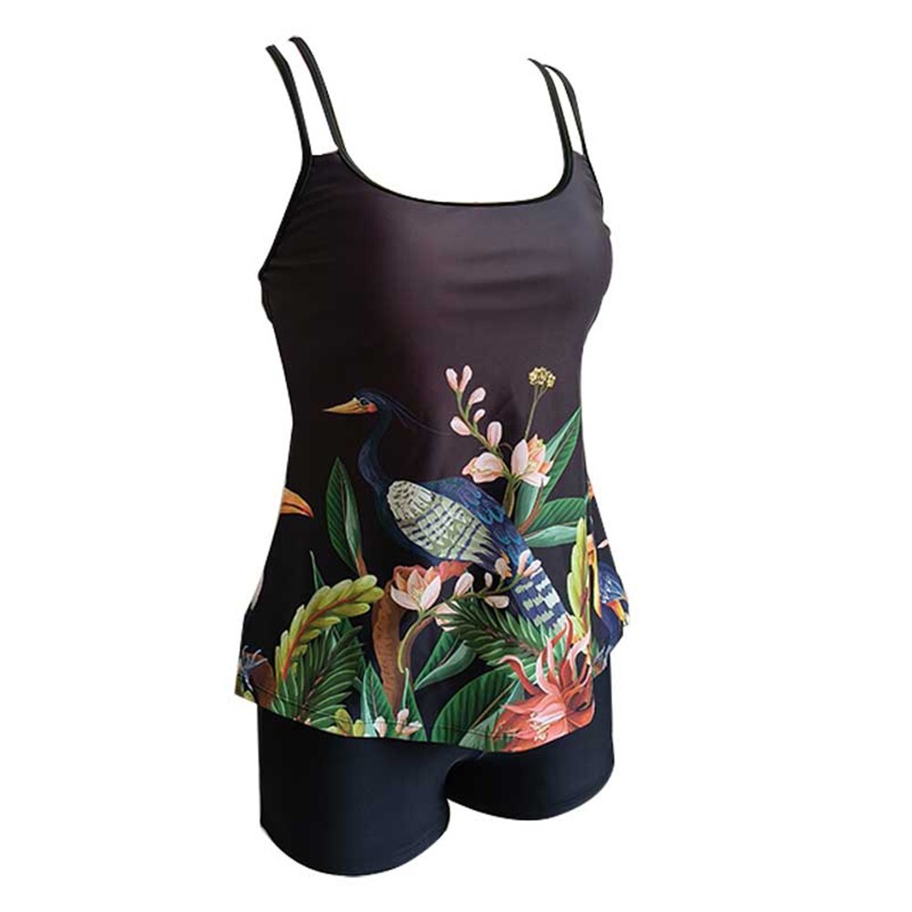 Athletic Tankini Swimsuit for Women Shorts included Plus Size Swimwear