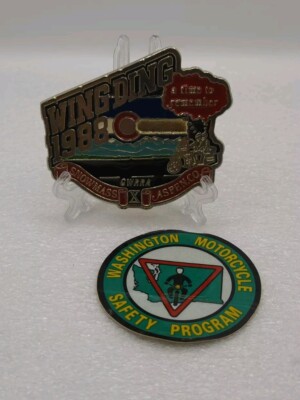 1988 Wing Ding, Gold Wing Road Riders, Honda Motorcycles BELT BUCKLE Aspen, Colo