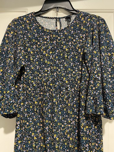 Art Class Flutter Sleeve Floral Dress Girls Large 10/12 - Picture 3 of 7