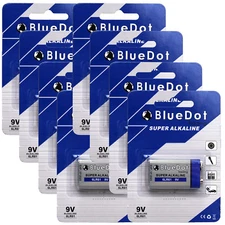 LOT of 8 NEW 9 Volt 9v Super Alkaline Batteries ~ Mics Power CB Ham Radio