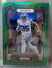 2023 Panini Prizm Football Demarvion Overshown Green Prizm Rookie Card #323