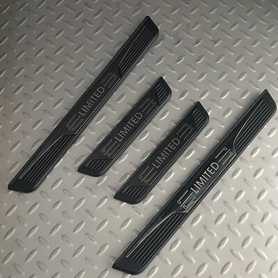 #ad For Hyundai Kona 2022 Accessories Black Car Door Scuff Sill Cover Protector Trim $39.99