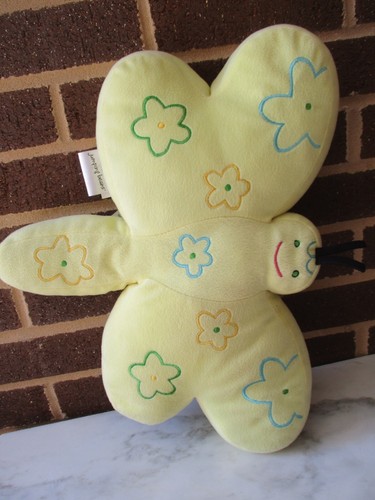 Jumping Beans Brand Yellow Butterfly Pillow16"x4"x14" Plush / Sound   - Picture 1 of 4