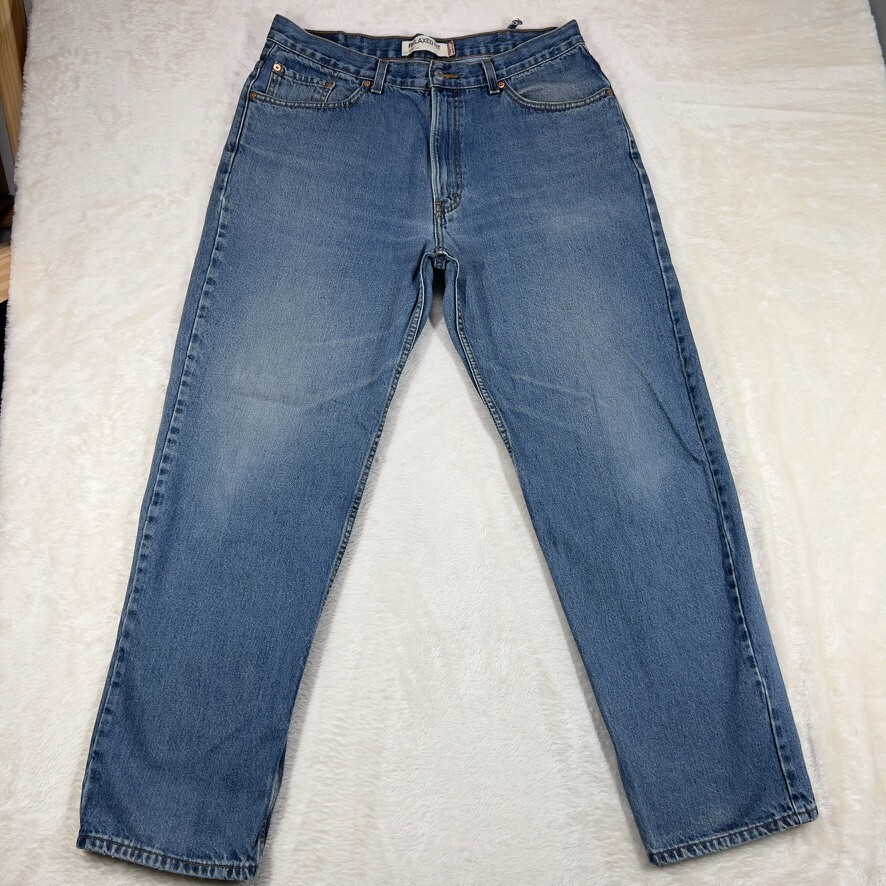 Levis Jeans Mens 38x34 Blue 550 Relaxed Straight American Worker Medium Denim