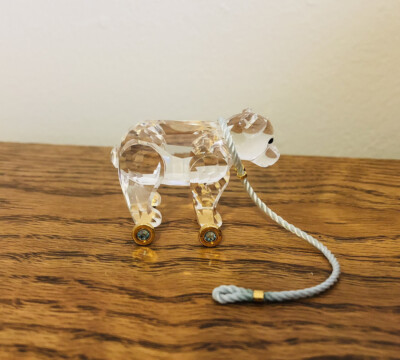 Swarovski Classics Crystal Memories Miniature Bear on Wheels