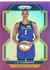 2022 Panini Prizm WNBA LIZ CAMBAGE #70 PURPLE PRIZM SPARKS #52/99