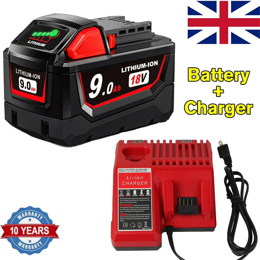 9.0Ah For Genuine Milwaukee M18B5 18V High Capacity Li-ion Battery 48-11-1850