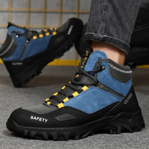 Herren Sicherheits Arbeitsschuhe Unverwüstlich Stahlkappe Stiefel Pannensicher Schuhe - Bild 7 von 14