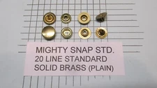 MIGHTY SNAP STANDARD SOLID BRASS 20 LINE NICKEL & SB  LEATHER / CANVAS SNAPS USA