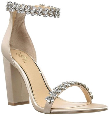 jewel badgley mischka mayra evening sandals champagne