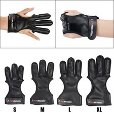 Archery Gloves Leather Tab Guard for Recurve/Compound Bow 3 Finger Gloves