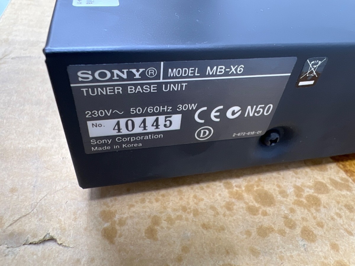 Sony MB-X6 Tuner Base Unit /6 WRT-822B WIRELESS TRANSMITTER/2