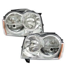 Leftright Headlight For 2005-2007 Jeep Grand Cherokee Halogen Chrome Leftright Headlight For 2005-2007 Jeep Grand Cherokee Halogen Chrome